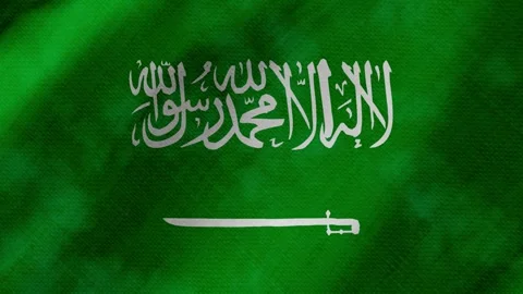 Saudi arabia flag waving background with real fabric texture 動画素材 291600412