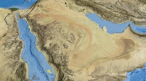 Saudi Arabia Map Stock Video Footage | Royalty Free Saudi Arabia Map