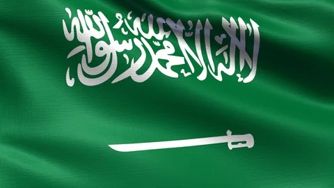 Saudi Arabia Looping Flag 4K Stock Footage 108120907