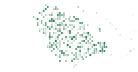 Saudi Arabia Map With Abstract Circle Geometry Stock Footage 317008324
