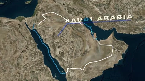 Saudi Arabia Map Animation Stock Footage 273876981