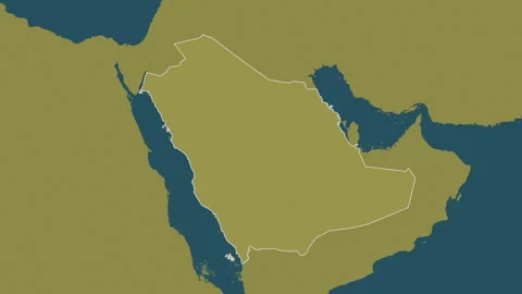 Saudi Arabia map - drive. Border. Pattern. Stock Footage 241690728