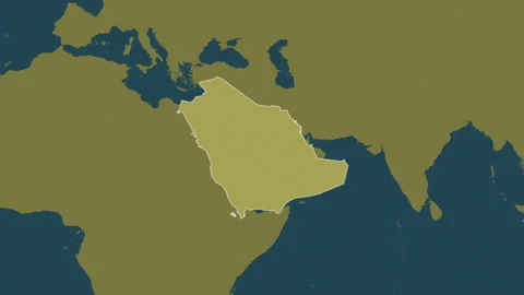 Saudi Arabia map - extract. Border. Pattern. Stock Footage 273387058