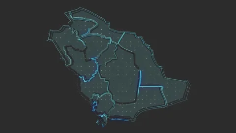 Saudi arabia map Video stock 169457554