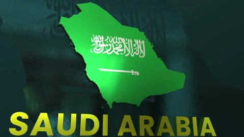 Saudi Arabia Map Stock Footage 279763029