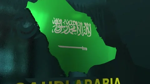 Saudi Arabia Map Stock Footage 279763557