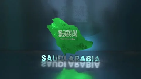Saudi Arabia Map Stock Footage 283073552