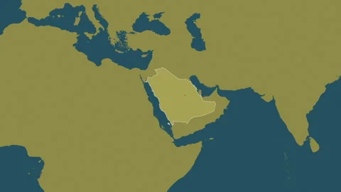 Saudi Arabia map - glide. Border. Pattern. Video stock 241690965