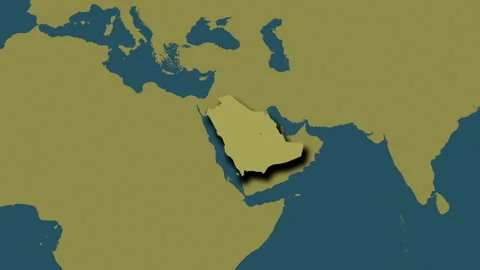 Saudi Arabia map - glide. Shadow. Pattern. Stock Footage 273387476