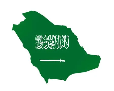 Saudi Arabia Map Stock Illustration