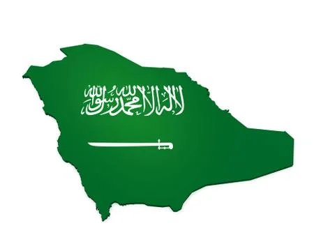 Saudi Arabia Map Illustrazione stock