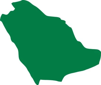 Saudi Arabia map Illustrazione stock