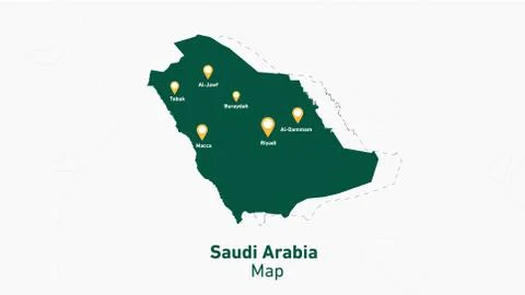 Saudi Arabia Map Stock Illustration