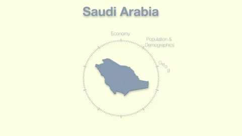 Saudi Arabia MAP revealingmotion graphics data elements Stock Footage 339871789