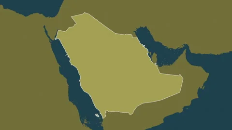 Saudi Arabia map - solid. Border. Pattern. Stock Footage 273387919