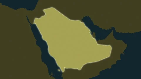Saudi Arabia map - solid. Glow. Pattern. Stock Footage 241691051