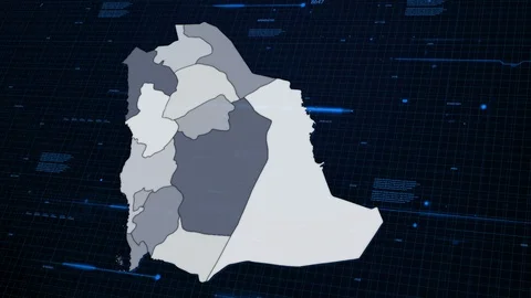 Saudi Arabia network map 動画素材 87978180