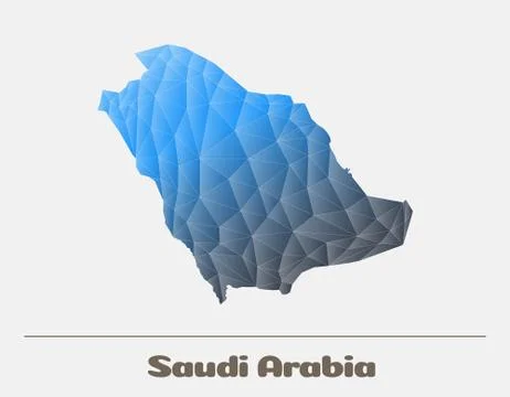 Saudi Arabia Network Map. Vector logo Illustration Stock Illustration