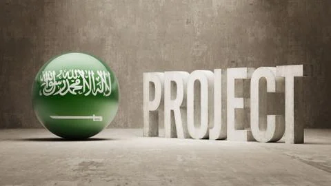 Saudi Arabia. Project Concept. Illustrazione stock