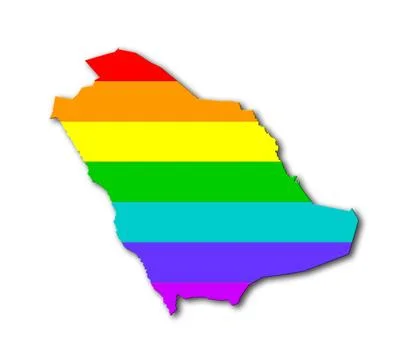 Saudi arabia - rainbow flag pattern Stock Illustration
