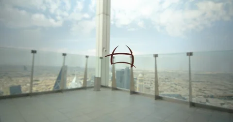 Saudi-Arabia Riyadh Al-Faisaliyah-Globe-Skydeck 422 59.94FPS Stock Footage 129609820