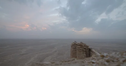 Saudi-Arabia Riyadh Edge-of-the-World-sunset-view-1 422 59.94FPS Stock Footage 129477272