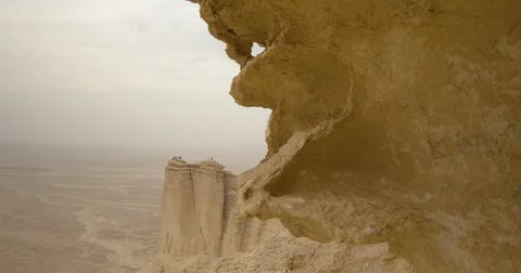 Saudi-Arabia Riyadh Edge-of-the-World-rocks1 422 59.94FPS Stock Footage 129479411