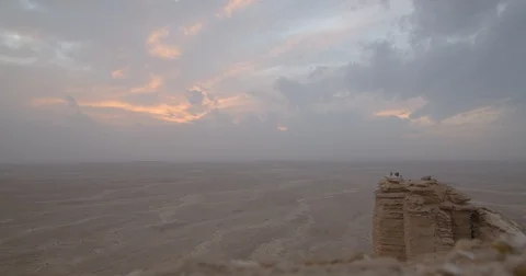Saudi-Arabia Riyadh Edge-of-the-World-Wide-Sunset1 422 59.94FPS Stock Footage 129546813