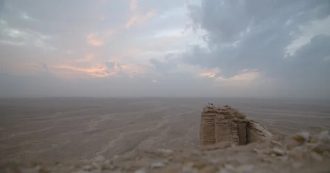 Saudi-Arabia Riyadh Edge-of-the-World-Sunset-Wide-Zoom1 422 59 Stock Footage 129582147