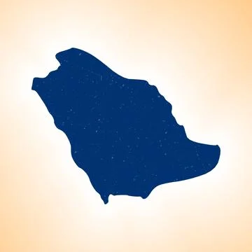 Saudi Arabia shape on gradient background. Country map with scratch texture.. Stock Illustration