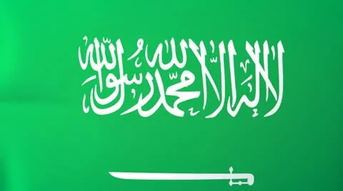 Saudi Arabia Waving Flag Stock Footage 10762444