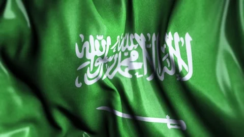 Saudi Arabia WAVING FLAG LOOP Stock Footage 321016042