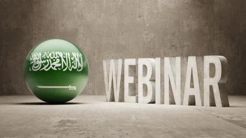Saudi Arabia. Webinar Concept. Stock Illustration