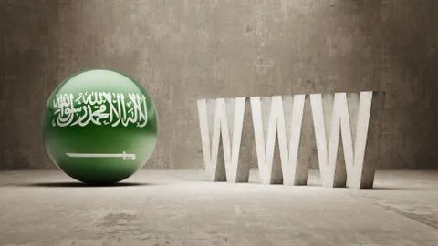Saudi Arabia. WWW Concept. Stock Illustration