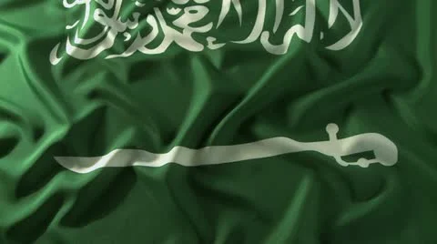 Saudi Arabian flag Stock Footage 11629623