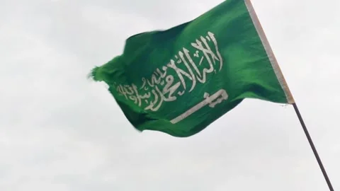 Saudi Arabian Flag Stock Footage 334233982