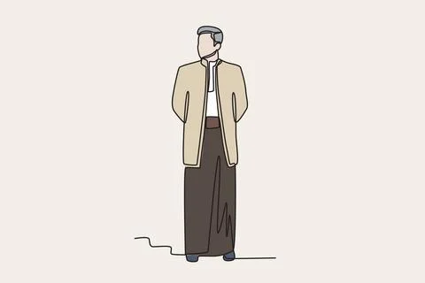 Saudi Arabians know him by the name izaar Stock Illustration