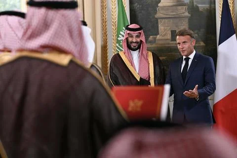 Saudi Crown Prince Mohammed bin Salman visits France, Paris - 24 Aug 2026 Foto stock