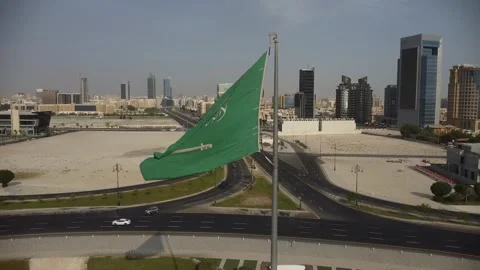 Saudi Flag (6) Stock Footage 334234159