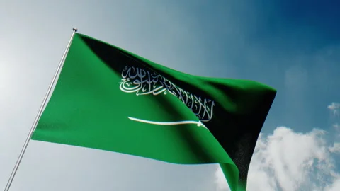 Saudi Flag Vidéo 296576260