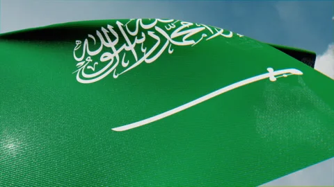 Saudi Flag Vidéo 296576269