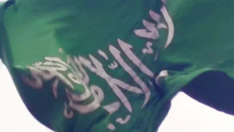 Saudi Flag Stock Footage 334233901