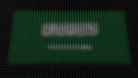 Saudi Flag Light Shining on Scrolling Bullets Stock Footage 254524706