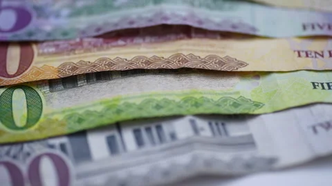 Saudi Riyal bank notes. Video stock 328302715