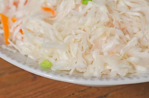 Sauerkraut on  table 스톡 사진