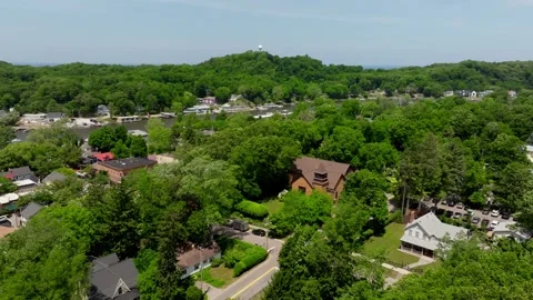 Saugatuck Drone Aerial 15 Stock Footage 313399105