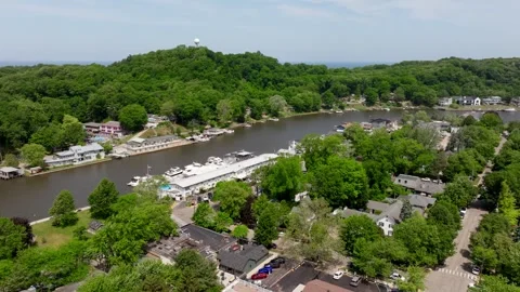 Saugatuck Drone Aerial 19 Stock Footage 313399189