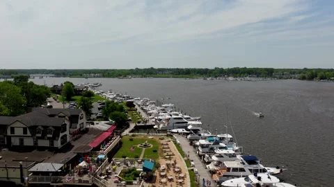 Saugatuck Drone Aerial 3 Stock Footage 313398898