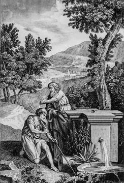 Saul Oint by Samuel, Old Testament, the Bible by the Maistre de Sacy, Publish Stock Illustration