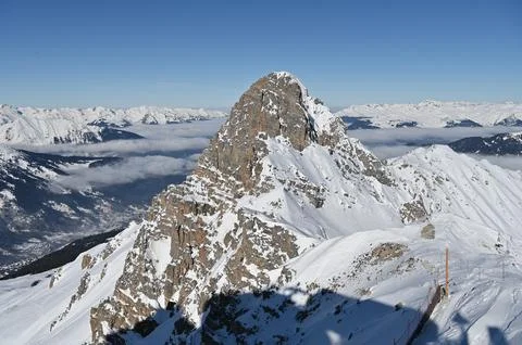 Saulire Summit Stock Photos